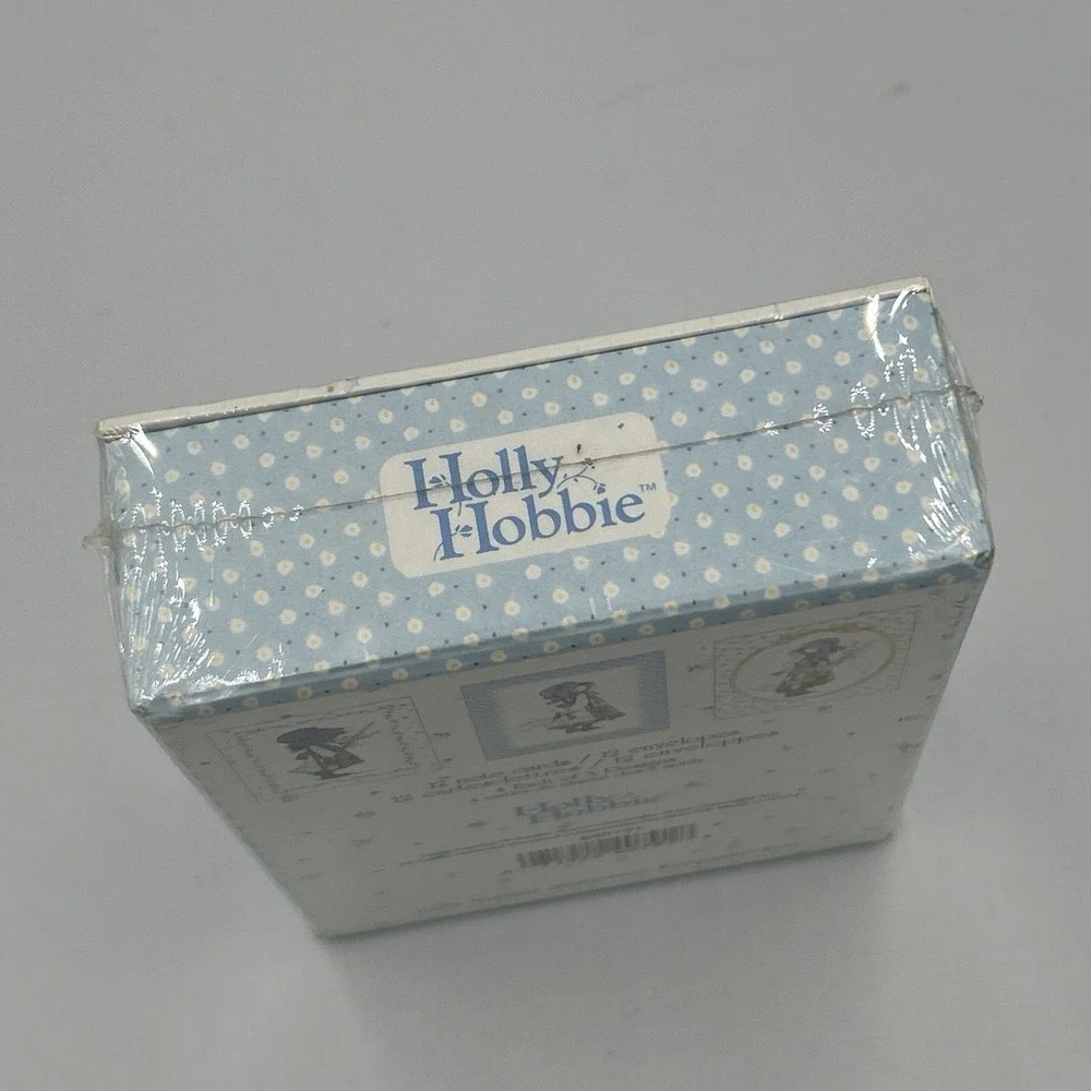 2001 Holly Hobbie Stationary 12 Blank Note Card Set + Keepsake Box NEW SEALED
